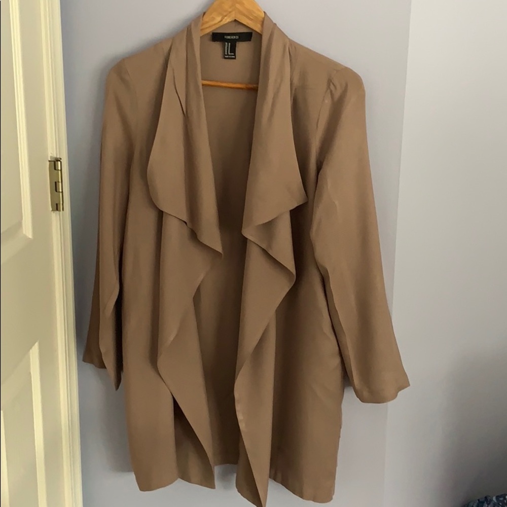 Trench cover up, blush pink coat!